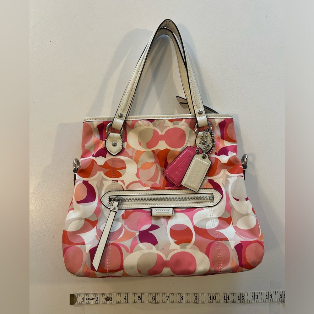 Pink Coach bag and wallet set
